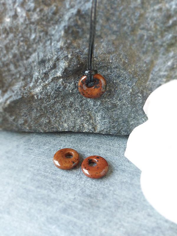 Donut Aventurijn rood 18 mm